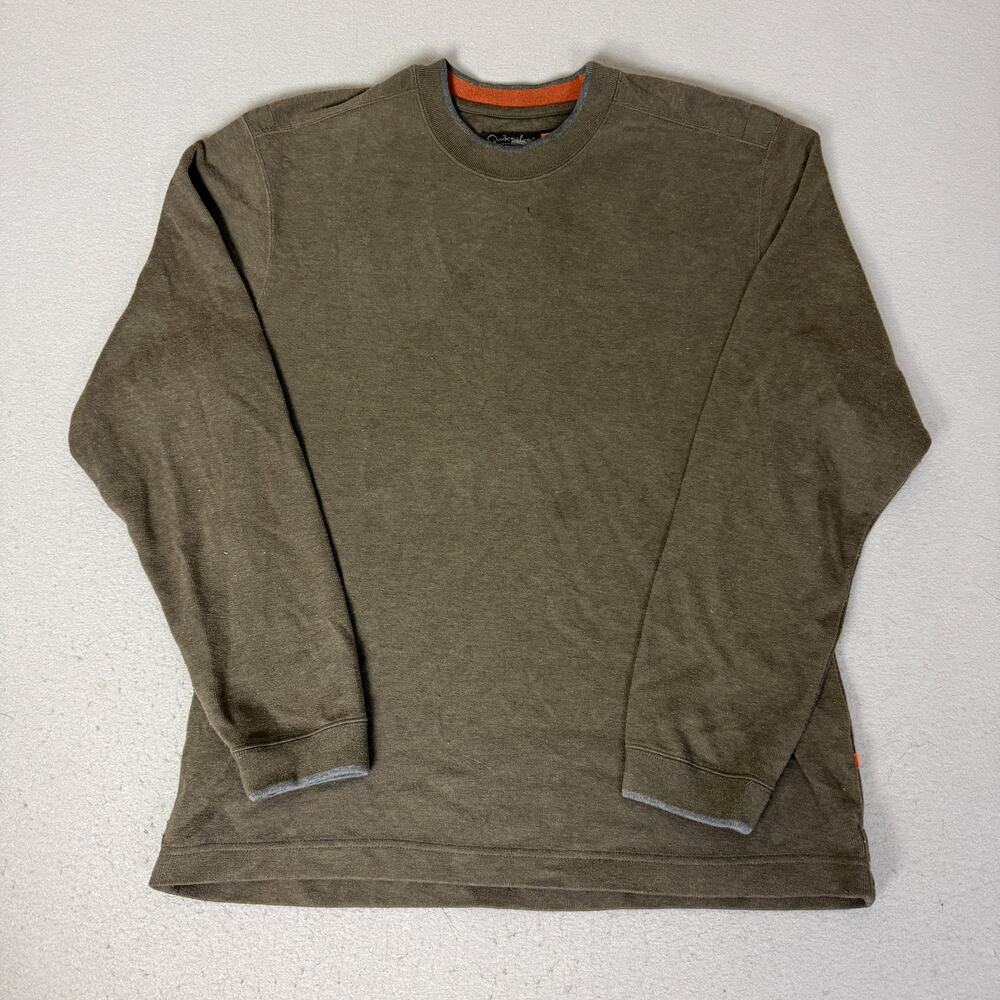 Quiksilver Waterman Collection Mens M Olive Green Cotton Crewneck Sweatshirt